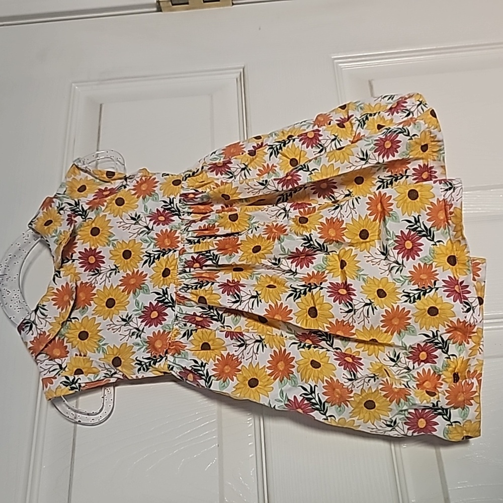 Autumn sunflower fall dress